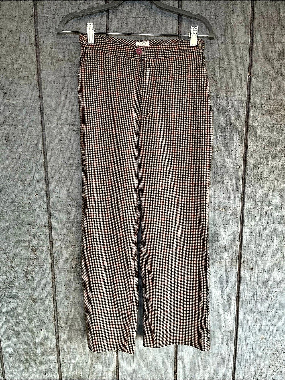 Brandy Melville Checkered Wide Leg Pants in Brown & Black Like New